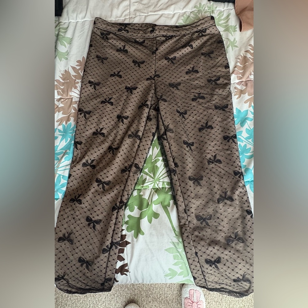 Sheer Black Bow Patterned Underpants